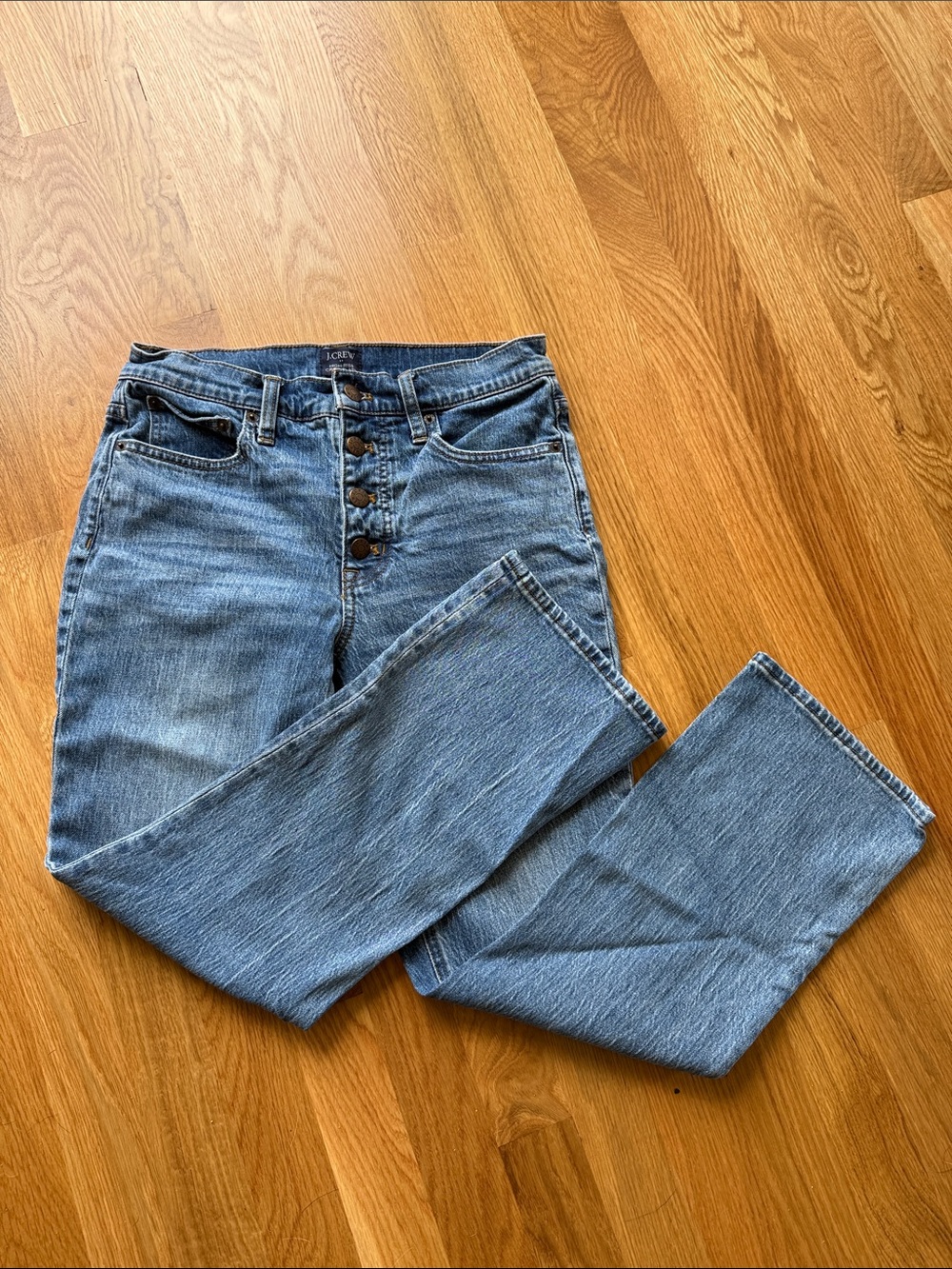 J.Crew High-Rise Cropped Flair Button-Fly